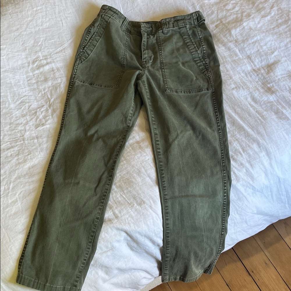 Madewell Women's Olive Cropped Pants